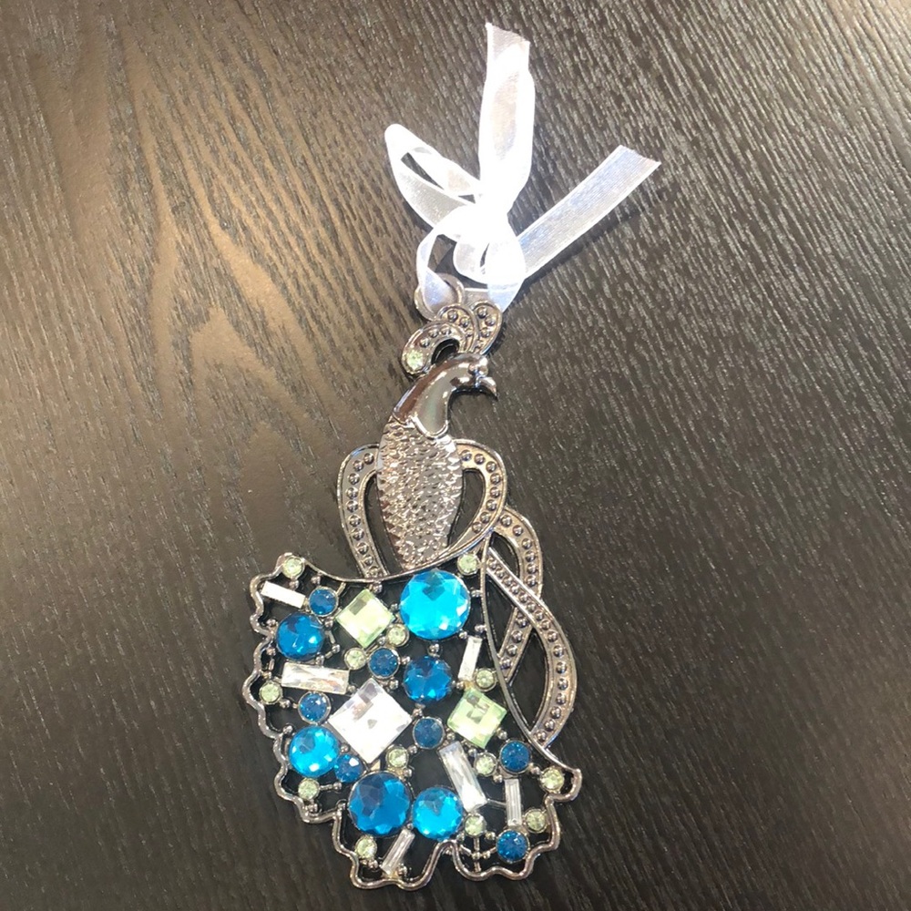 Brand New Peacock Jewel Christmas Holiday Ornament or Home Decor